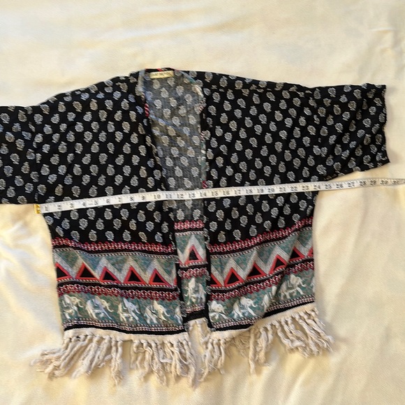BOHO fun and interesting Just Be You open cardigan size L/XL - Picture 4 of 6